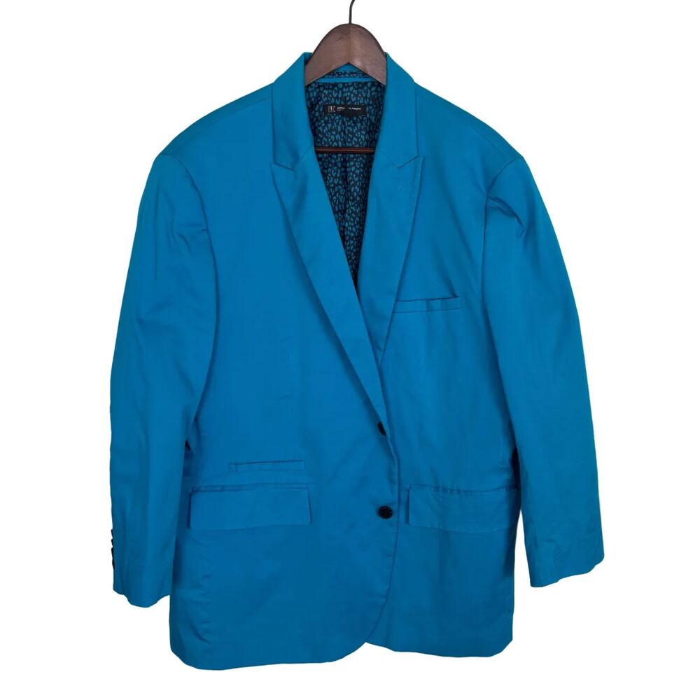 INC International Concepts Slim Fit Blue Blazer Jacket Men's XXL Altered Sleeve